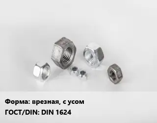 Гайка врезная, с усом DIN 1624